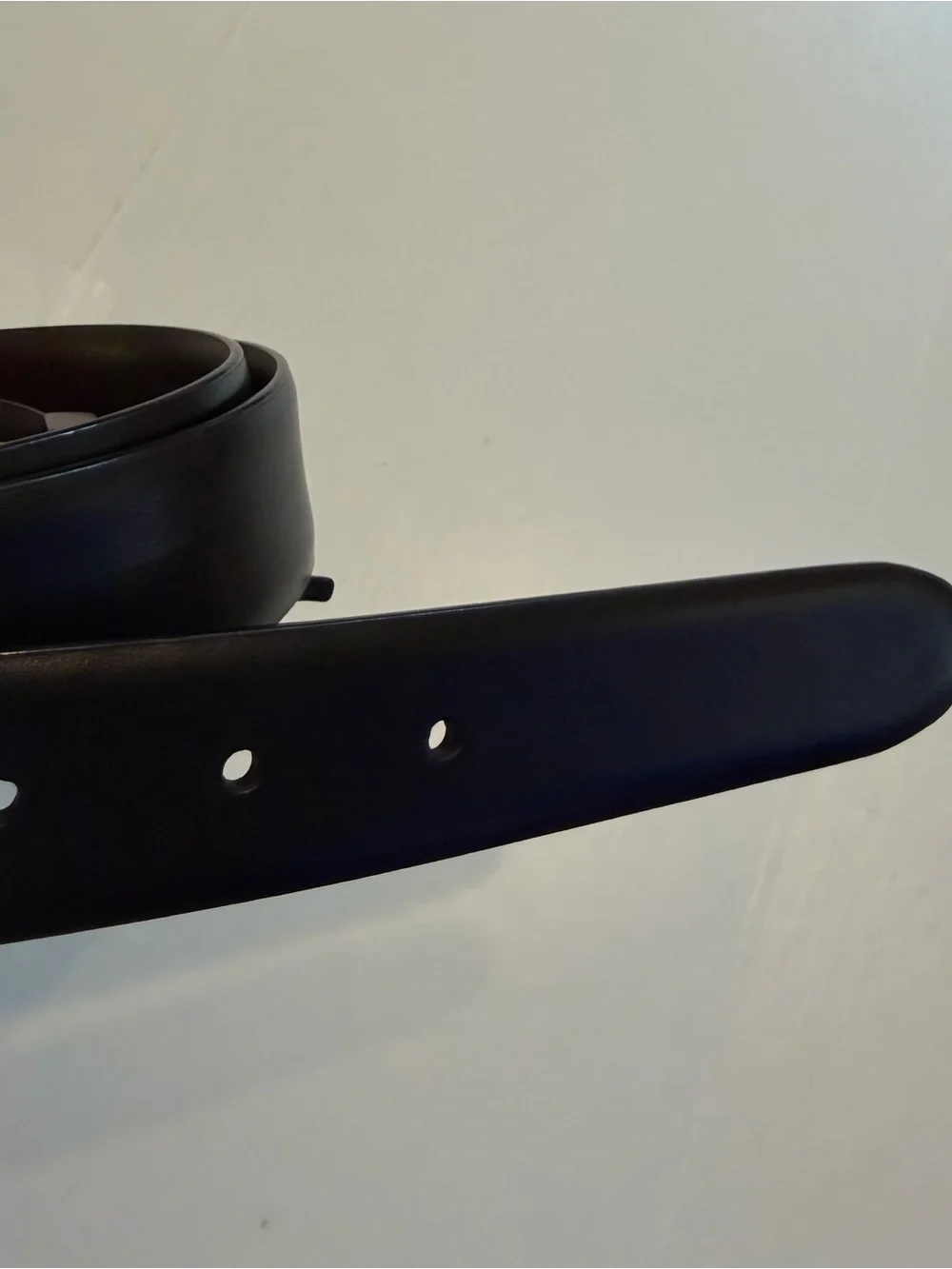 NEW Perry Ellis black leather belt Sz 36